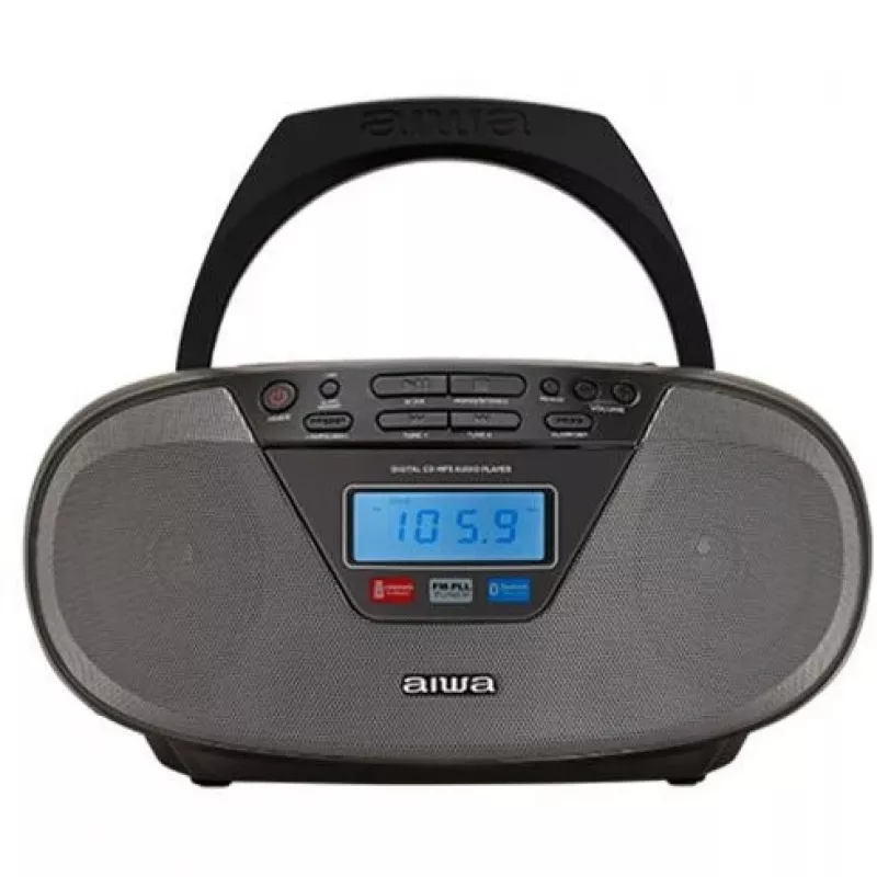 Microcadena de audio Aiwa BBTU-400BK, reproductor CD/MP3/FM-PLL/BT (Negro)