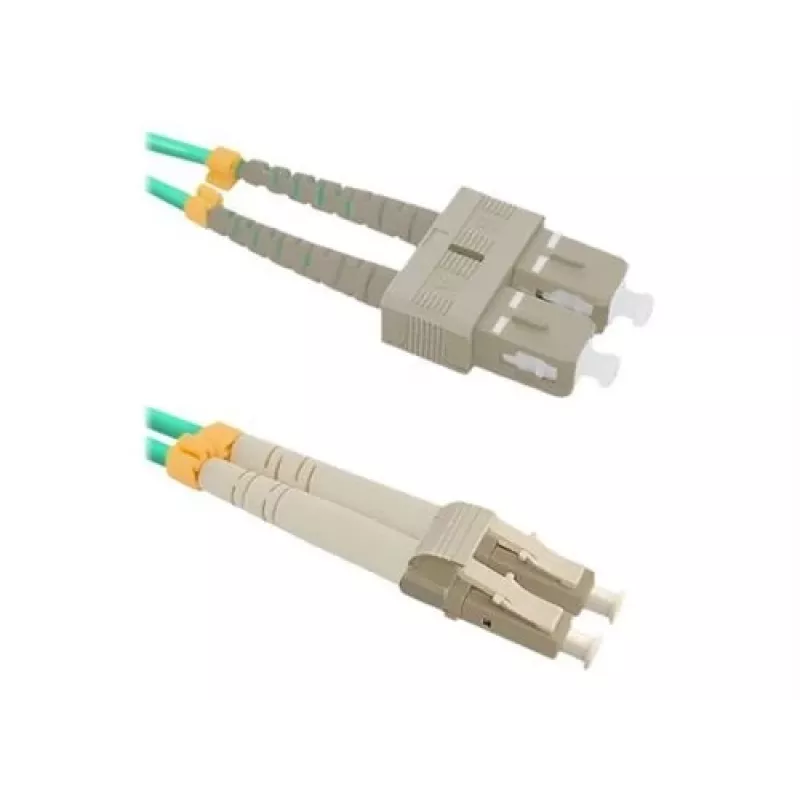 Cable de fibra óptica Qoltec 54348 1 m LC SC verde
