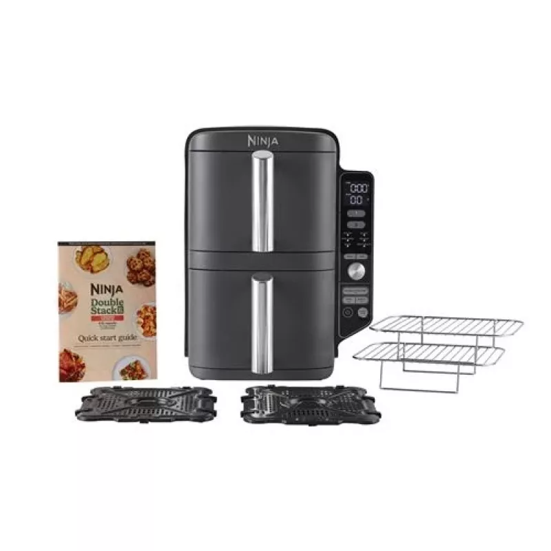 Ninja SL400EU freidora Double 9,5 L 2470 W freidora de aire caliente negra, gris