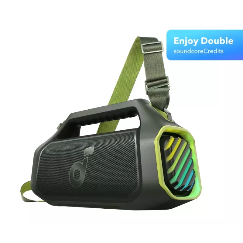 Boom 2 Plus | Potente altavoz Bluetooth con bajos para exteriores verde aventura