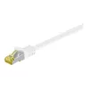 Cable de parcheo Wentronic Goobay Cat.7 de cable bruto, S/FTP (PiMF), blanco, 0,25 m - LSZH libre de halógenos, cobre, conector RJ45 (91089)