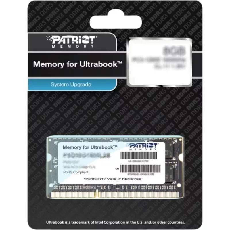 Patriot Signature Ultrabook PSD38G1600L2S memoria RAM DDR3 SO-DIMM de 8 GB, 1600 MHz (PC3-12800), CL11