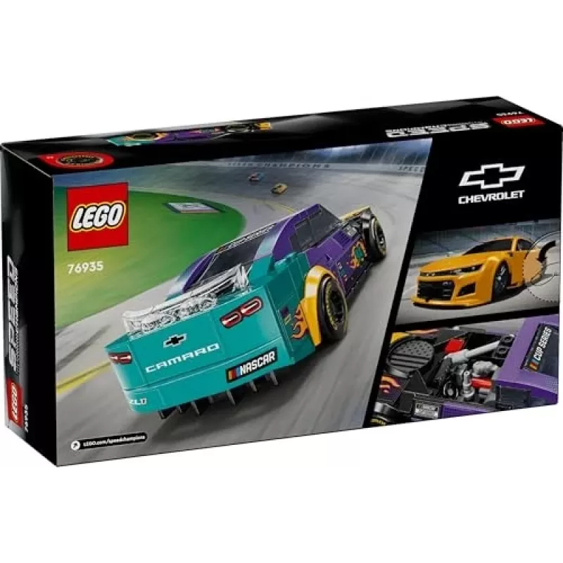 Juguete de construcción LEGO Speed Champions 76935 NASCAR Next Gen Chevrolet Camaro ZL1, 328 piezas, 1 minifigura, edad 9+