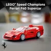 LEGO Speed Champions Ferrari F40 Supercar – coche de juguete construible para niños y niñas a partir de 9 años con minifigura de piloto, decoración de habitación infantil
