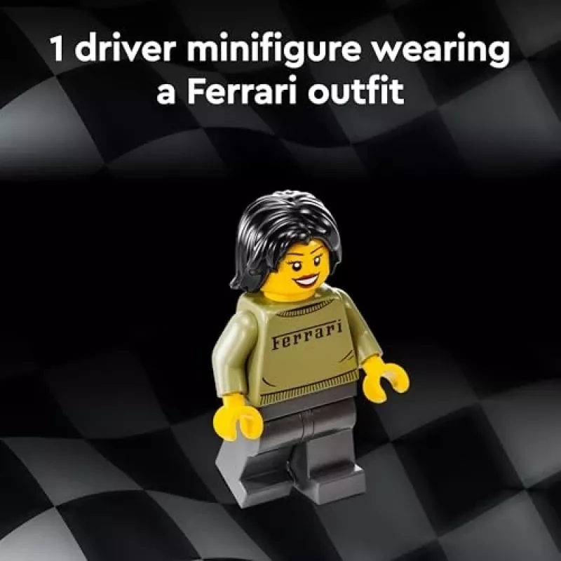 LEGO Speed Champions Ferrari F40 Supercar – coche de juguete construible para niños y niñas a partir de 9 años con minifigura de piloto, decoración de habitación infantil