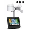 Bresser 7002580 Weather Center 5-in-1 estación meteorológica digital Wi-Fi con sensor profesional, pantalla de 5,7″, alimentación por red, negra