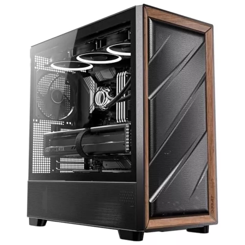 Antec 0-761345-10133-2 Caja de ordenador Torre Midi negra madera
