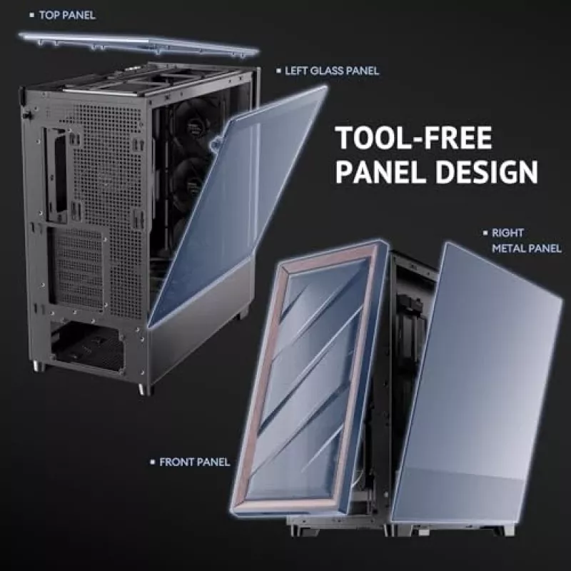 Antec 0-761345-10133-2 Caja de ordenador Torre Midi negra madera