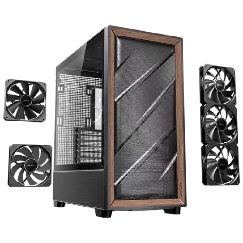 Antec 0-761345-10133-2 Caja de ordenador Torre Midi negra madera