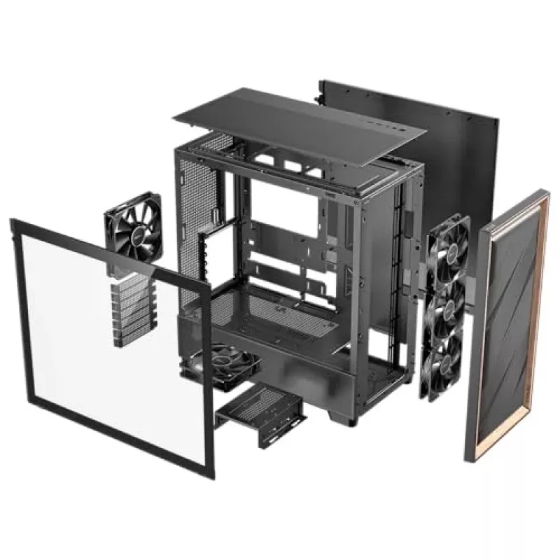 Antec 0-761345-10133-2 Caja de ordenador Torre Midi negra madera