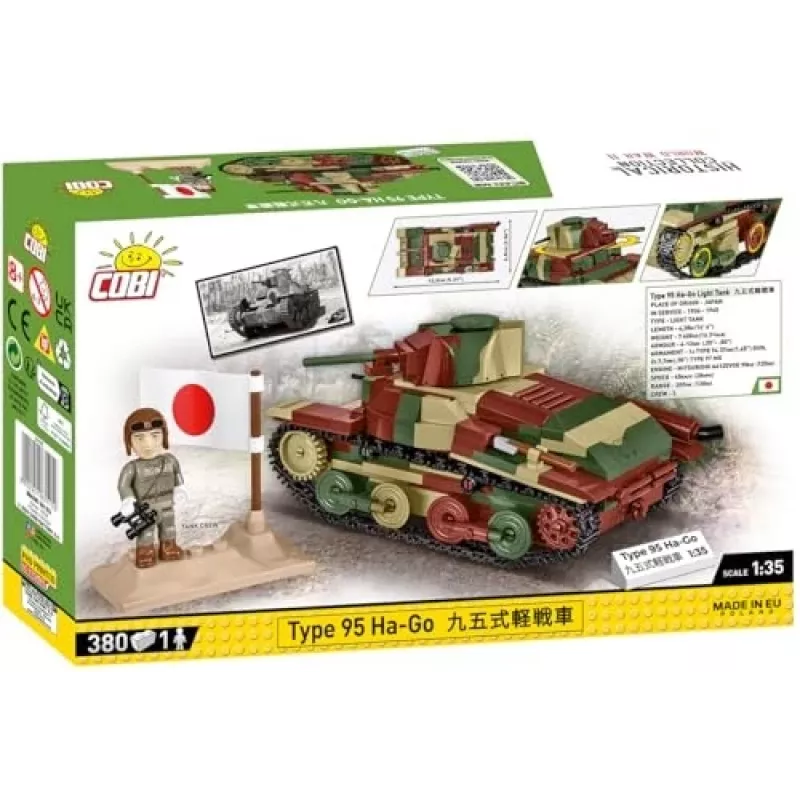 Cobi Historical Collection WWII Typ 95 Ha-Go Tank, multicolor