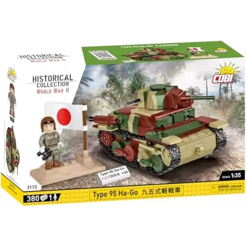 Cobi Historical Collection WWII Typ 95 Ha-Go Tank, multicolor