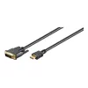 Goobay | Cable DVI-D/HDMI, dorado | 51580 | Conector macho DVI-D Single-Link (18+1 pines) | Conector macho HDMI (tipo A) | HDMI a DVI-D | 2 m