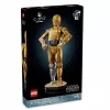 LEGO figura construible Star Wars C-3PO modelo 75398 — 1.138 piezas, 380 mm pieza de coleccionista para exposición