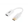 UNITEK Y-6332 adaptador de DisplayPort a HDMI 4K, M/H, 0,2 m, blanco