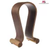 MC-815W, soporte para auriculares, madera, 400 g, nogal