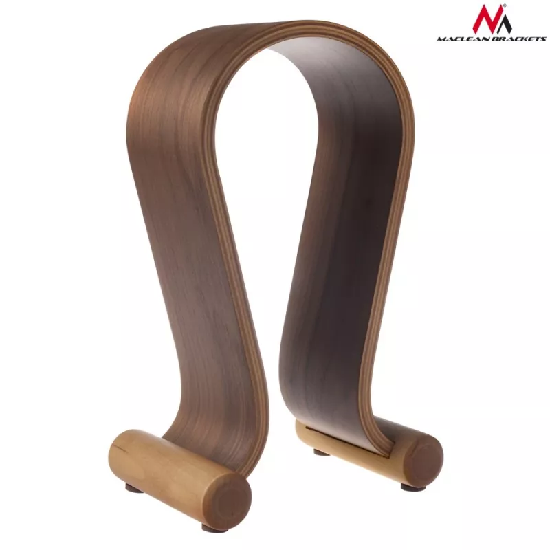MC-815W, soporte para auriculares, madera, 400 g, nogal