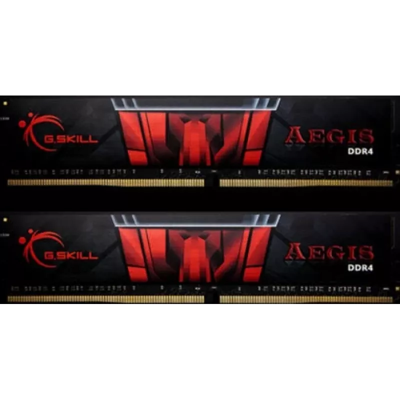 DIMM 32 GB DDR4-2666 (2x 16 GB) Dual-Kit, memoria RAM negro/rojo, F4-2666C19D-32GIS, Aegis DDR4, INTEL XMP