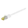 Cable de parcheo Wentronic Goobay Cat.7 de cable bruto, S/FTP (PiMF), blanco, 0,5 m - LSZH libre de halógenos, cobre, conector RJ45 (91090)
