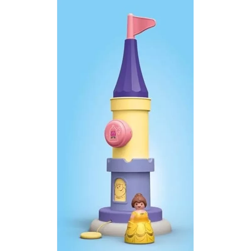 PLAYMOBIL JUNIOR y Disney: torre de juego de Bella con sonido | set de juego para niños pequeños de 1 a 3 años