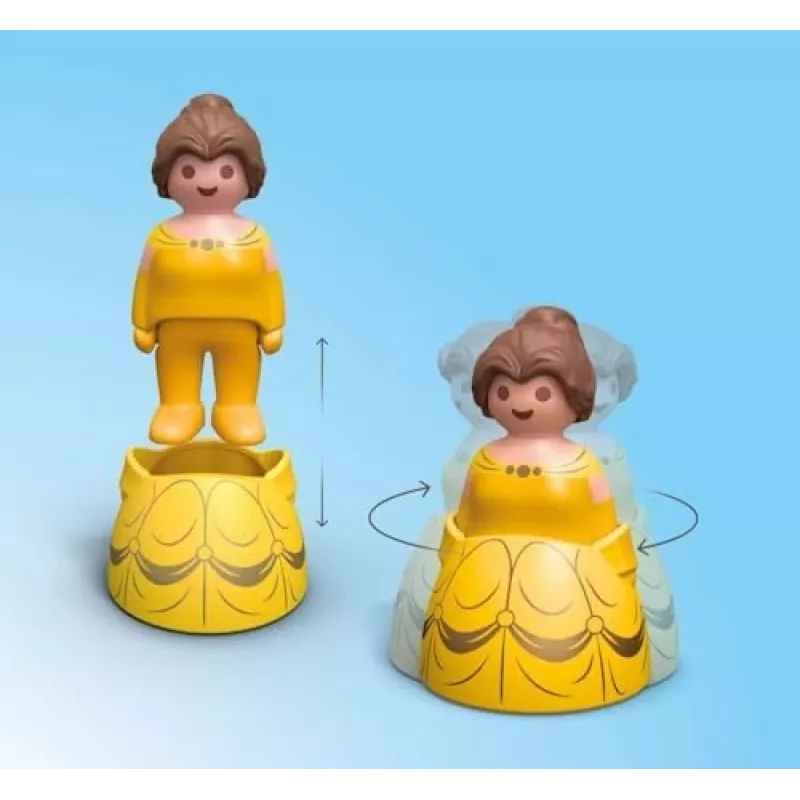 PLAYMOBIL JUNIOR y Disney: torre de juego de Bella con sonido | set de juego para niños pequeños de 1 a 3 años