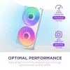 Ventilador NZXT RF-U28HF-W1 140mm 2000 U/min 98.61 CFM Blanco