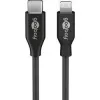 Goobay Cable de carga y sincronización USB-C™, 1 m, negro - Cable MFi para Apple iPhone/iPad negro (39445)