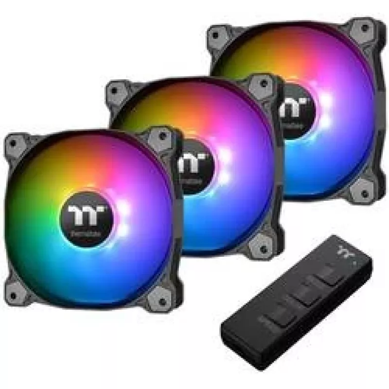 Ventilador de carcasa Thermaltake Pure 12 ARGB 120 mm pack de 3 Negro