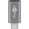 Goobay Adaptador USB 2.0 Hi-Speed, Gris, Gris – Conector hembra USB-C™ > Conector macho USB 2.0 Micro (Type-B) (55553)
