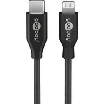 Goobay 39447 Cable de carga y sincronización USB-C a Lightning, MFi, 2 m, negro