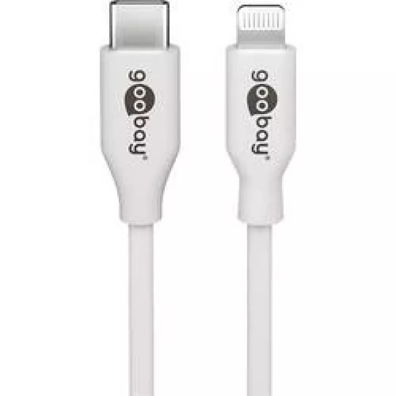 Goobay | Cable de carga y sincronización Lightning - USB-C | USB-C macho a Apple Lightning macho (8 pines) | USB-C macho