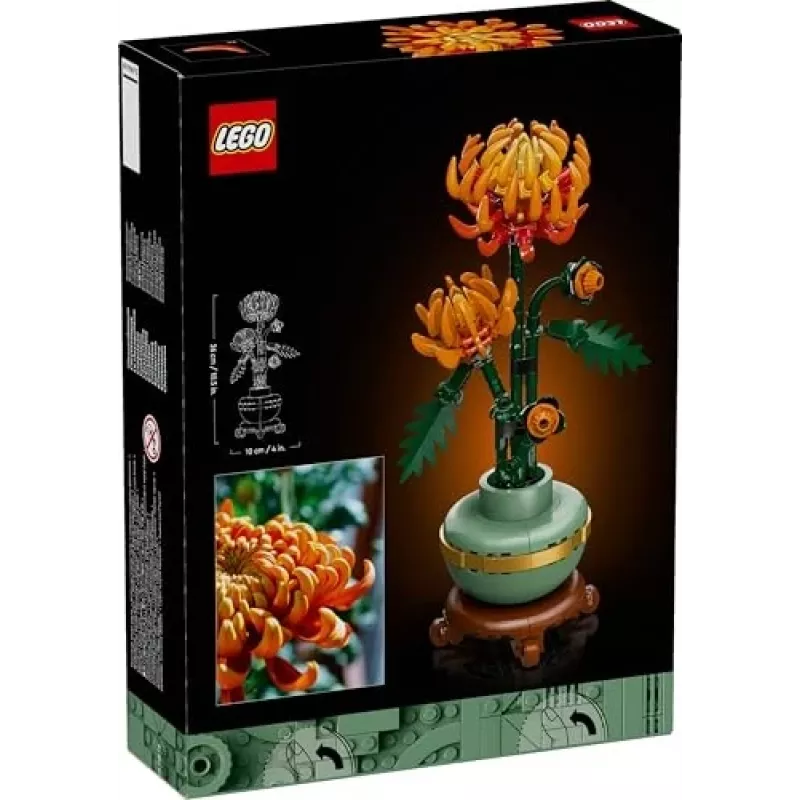 LEGO Icons set de construcción de flores de crisantemo, set creativo de modelismo para adultos para construir una planta artificial, regalo para mujeres hombres ella o él decoración para casa oficina