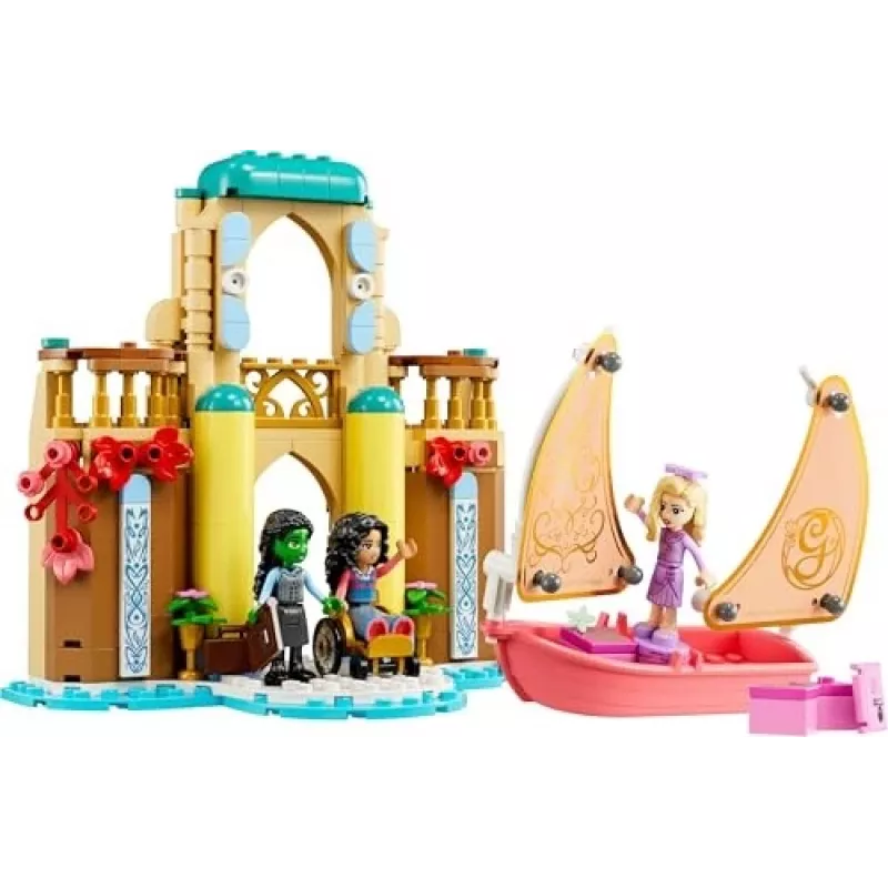 Set de construcción LEGO 75681 con minifiguras de Wicked, Glinda, Elphaba, Nessarose y Shiz Universidad