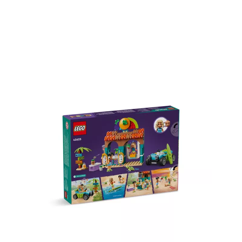 LEGO Friends Puesto de Smoothies de Playa, set de juego infantil con comida de juguete, idea de regalo para niñas y niños a partir de 6 años con 2 minipersonajes, una figura de tortuga y un