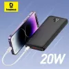 Baseus Airpow 20W Batería externa 10000mAh 20000mAh Batería externa de carga rápida para iPhone 16/15/14/13/12