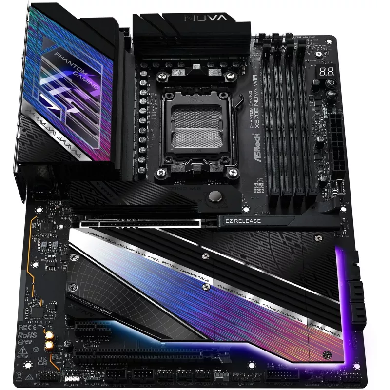 Placa base ASROCK MK X870E NOVA WIFI AMD X870E Socket AM5 ATX, DDR5, 4x DIMM, 256GB, Wi-Fi 7, BT 5.4, 5Gb LAN, PCIe Gen5 M.2