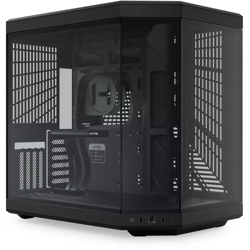 HYTE Y70 CS-HYTE-Y70-B caja de PC Midi Tower, E-ATX, cristal templado, Pitch Black