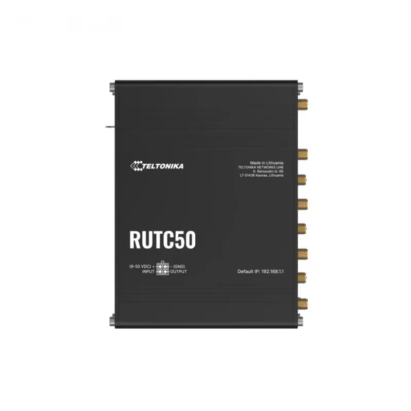 Router inalámbrico Teltonika RUTC50 Gigabit Ethernet Dual-Band (2,4 GHz / 5 GHz) 5G negro