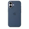 Apple MYY23ZM/A funda de silicona con MagSafe para iPhone 16, azul denim