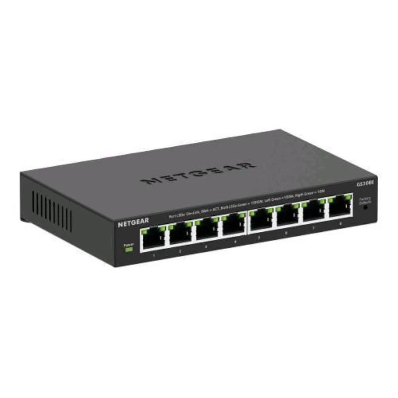 NETGEAR GS308E switch gestionado L2/L3 Gigabit Ethernet (10/100/1000) negro