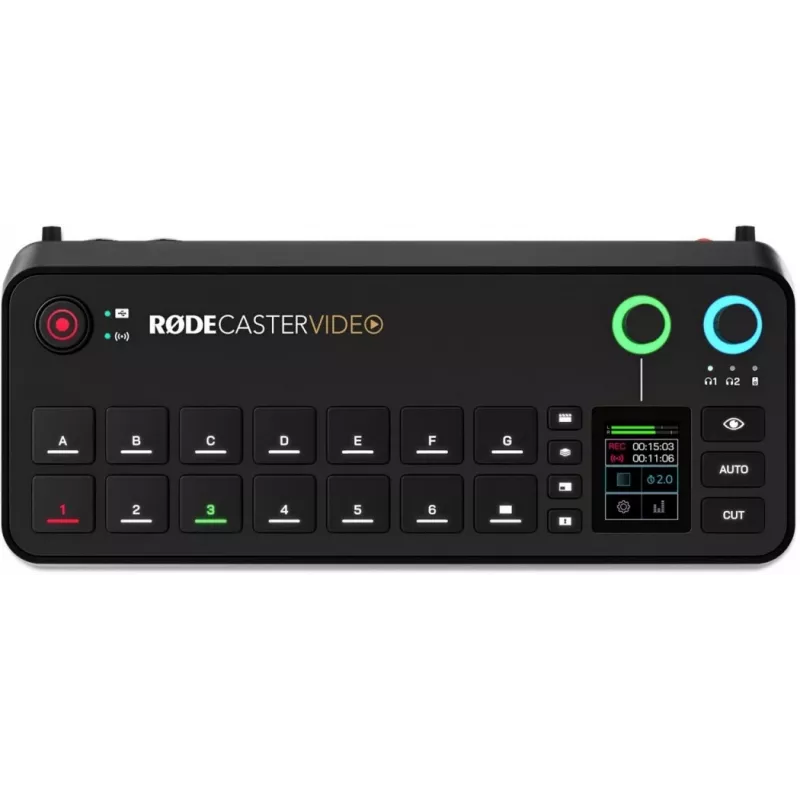 Rode RØDECaster Video consola de producción de vídeo y audio, hasta 6 fuentes de vídeo, dos preamplificadores, dos receptores inalámbricos internos