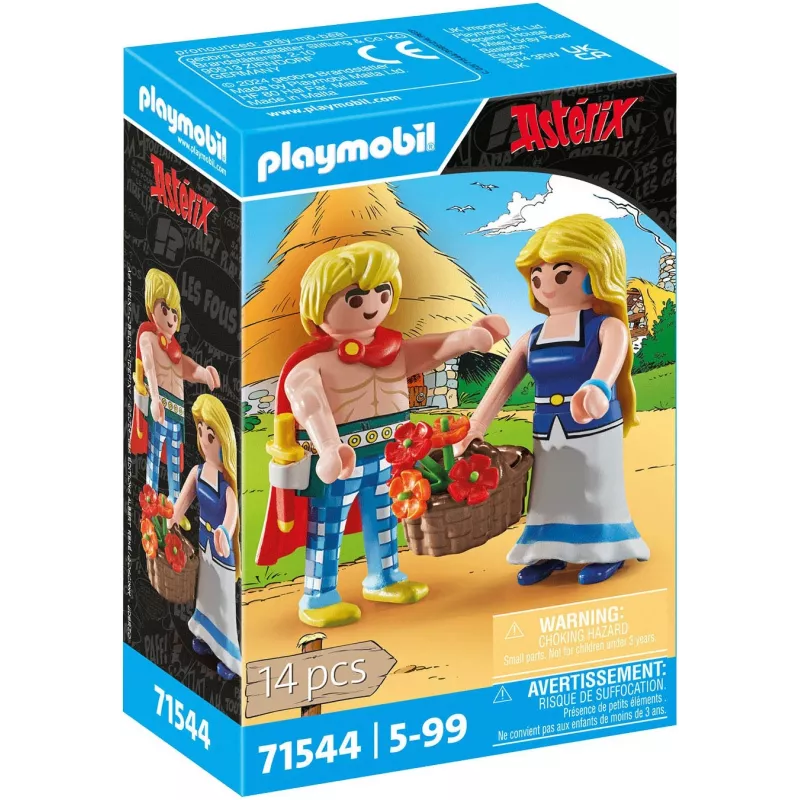 PLAYMOBIL | Asterix | Tragicomix y Falbala | pareja enamorada del universo Asterix | juguete para niños a partir de 5 años | 71544