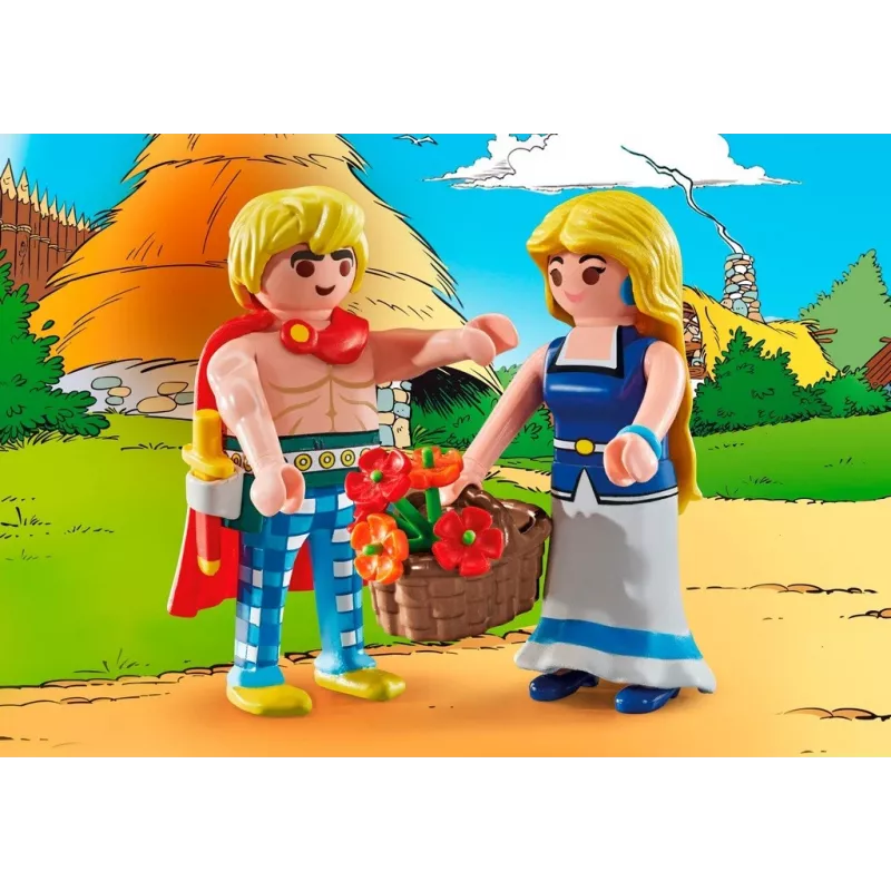 PLAYMOBIL | Asterix | Tragicomix y Falbala | pareja enamorada del universo Asterix | juguete para niños a partir de 5 años | 71544