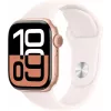 APPLE Watch Series 10 GPS 42 mm caja de aluminio oro rosa con correa deportiva rosa claro - S/M