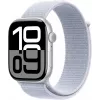 APPLE Watch Series 10 GPS 46 mm caja de aluminio plata con correa Sport Loop Blue Cloud