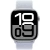 APPLE Watch Series 10 GPS 46 mm caja de aluminio plata con correa Sport Loop Blue Cloud