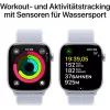 APPLE Watch Series 10 GPS 46 mm caja de aluminio plata con correa Sport Loop Blue Cloud