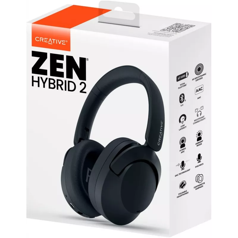 Creative Labs Zen Hybrid 2 Auriculares con cable e inalámbricos Diadema Llamadas/Música USB Type-C Bluetooth Negro