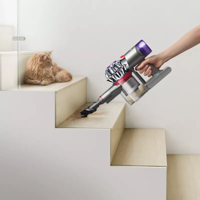 Aspirador de batería Dyson V8 Advanced 2 en 1, sin bolsa, níquel, plata