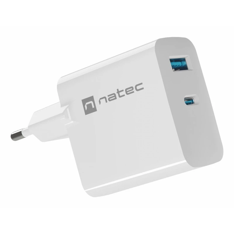 Cargador para dispositivos móviles NATEC NUC-2144 universal blanco CA carga rápida interior